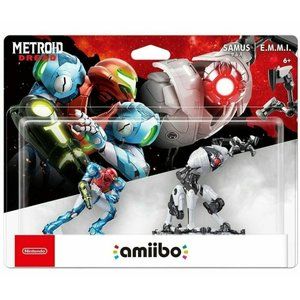 Nintendo Amiibo Metroid Dread Samus & E.M.M.I. Figures 2 Pack Set